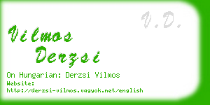 vilmos derzsi business card